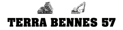 Logo représentant un camion avec une benne, une pelle mécanique et le nom Terra Bennes 57